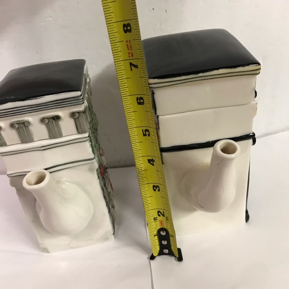 2 Vintage Square Teapots Hand painted porcelain Ceramic Heavy Glaze - Picture 6 of 9